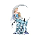 Nemesis Now - Figura Decorativa (24 cm, 36 cm), diseño de la Luna del Viento, Color Azul