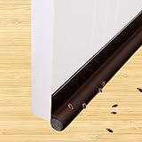 Thnkstaps PU Burlete para Puertas,Tope Para Puertas con Doble Junta de Protección Para Evitar El Viento Anti-insectos, a Prueba de Polvo y a Prueba de Ruido