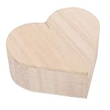 Bilinli Caja de Almacenamiento de Joyas Encantadora Caja de Transporte de Madera en Forma de corazón Estuche Artesanal Decoración