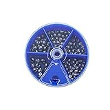 LUXUU 100 Piezas de Plomo de Pesca, Pesca con Plomo Pesca Dividida Abierta con Caja de Almacenamiento 0,3 g / 0,5 g / 0,6 g / 0,8 g / 1 g para Pescar con Peso de Balsa (azul)