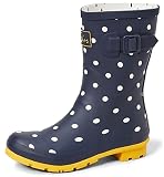 Joules Molly Welly, Botas de Agua para Mujer, Blau (French Navy Spot Fnavspt), 39 EU