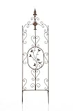 Reja De Metal Burgus Decorativa I Soporte para Plantas Enredaderas Estilo Rustico I Reja De Jardín con 122cm De Altura I Color:, Color:Antiguo marrón