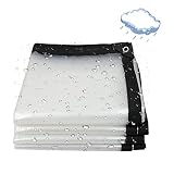 BAILR Lona de Plástico Transparente Resistente a la Lluvia 1×1m/3.2×3.2ft, Lonas Resistente a la Intemperie a Prueba de Lluvia PE Toldo Impermeable, Aislamiento Frente al frío para Flores