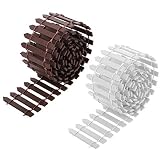 2Pcs Mini Valla Flexible de Madera Valla en Miniatura Jardín Vallas de Juguete para Adorno en Miniatura y árboles de Navidad, Valla para Jardín de Hadas (5*100CM)