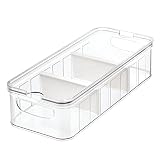 iDesign frigorífico, Caja de plástico Libre de BPA Grande, Organizador de Nevera o despacho, Transparente, 37,6 cm x 16,1 cm x 9,6 cm
