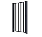 VALLA SEGURIDAD PISCINA JARDÍN AJUSTABLE (De 30cm a 150cm) (PUERTA, NEGRO)