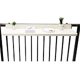 GGYMEI Mesa Plegable Al Aire Libre, Ajustable Mesa De Barandilla De Balcón Mesa Colgante De Pared De Aleación De Aluminio Mesa Abatible por Jardin Terraza (Color : Black, Tamaño : 120x40cm)