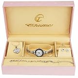 Caja de Regalo Reloj Mujer - Juegos de Joyas- Collar-Anillo- Pendientes - Pulsera