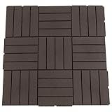 Outsunny Baldosas Cuadradas para Suelos Antideslizantes Exteriores Interiores Paquete de 9 Piezas 0.81 m² 30x30 cm Marrón