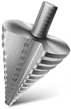 BAURIX RHINO - Broca escalonada HSS (diámetro 5-35 mm) I 10 mm mango triangular, ideal para metal, madera, plásticos (no para acero inoxidable), 13 niveles de cono, cónico, broca peladora, taladro