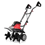 COSTWAY Motoazada Eléctrica Ancho de Trabajo de 43cm /6 Cuchillas /1500W / Profundidad de Trabajo de 22cm / 400 RPM para Jardín