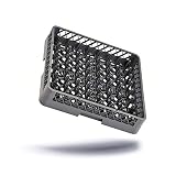 Kerafactum Cesta para lavavajillas para 64 dedos, platos, vasos, tazas, bandejas para el lavavajillas, cesta universal de plástico de malla gruesa, extensible de 50 x 50 cm, todo tipo de rack
