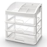 Seelux Organizador de Maquillaje, Cajas para Cosméticos de Transparentes Organizador Guardar Espacio De Escritorio Maquillaje Cajón De Almacenamiento de Tipo Caja
