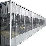 AWSAD Lona Exterior Cortina Impermeable Panel Lateral de PVC Transparente Parabrisas Tienda Panel Lateral con Ojal for Exterior, Jardín, Pérgola, Terraza (Color : Gray, Size : 5x2.5m)
