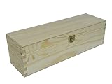 Wooden World Caja de Almacenamiento de Vino de Madera - Accesorios para vinos, DecoupagE, Sin Pintar, sin procesar.