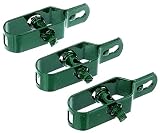 GAH-Alberts 611170 - Tensor de cable (galvanizado en verde, revestimiento plástico, con conector de cable, 3 unidades, 10 cm)