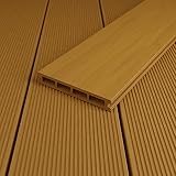 blumfeldt Pantheon Solid Ground - Tablones, Base para Suelo de Patio o terraza, 3 x 0,015 x 3 m, PWC, Resistente a la Intemperie, Moho y heladas, Inoxidable, reciclable, Antideslizante, marrón Claro