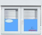 (V06T) Ventana PVC 1200x1155 Blanca 2 Hojas Oscilobatiente con Persiana VidrioTransparente