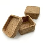 Caja de corcho para guardar anillos, pendientes y cadenas de corcho sostenible, con tapa