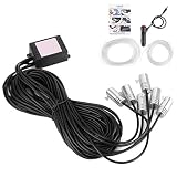 Yctze - Tira de Luces LED para Interior de Coche, luz Ambiental Multicolor, Color RGB, música, Control de Sonido, múltiples Modos, 6 lámparas para Panel de Puerta Interior de Coche, salpicadero