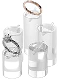 10 Soportes para Anillos en Material Acrilico Transparente - Expositor para Exposicion y Exhibicion de Anillos y Joyas