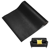 Parche De Cuero, Parche Reparación De Cuero, Parches De Cuero Adhesivos, Parches Para Sofa Polipiel, Cuero Adhesivo Para Tapizar, Para Sofás, Asientos Coche, Bolsos, Chaquetas, Negro, 50 x 137 cm