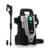 Cecotec Hidrolimpiadora HidroBoost 1400. Compacta, Potente y portátil. Máxima Potencia 1400 W, Caudal 408 l/h, 105 Bares Presión, Radio de acción + 9 m, Boquilla Ajustable, Asa de Transporte