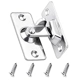 Ymwave 90 Grados Ángulo Recto Pestillo de La Puerta Pestillo de La Puerta Acero Inoxidable con Tornillos para cercas de madera