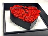 Caja Regalo 19 Rosas Rojas preservadas - Rosas eternas San Valentín - Flores preservadas en Caja Transparente