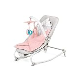 Kinderkraft Hamaca Bebé 3 en 1 FELIO, Balancín, Silla, 8 Melodías, Rosa