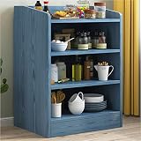 Hogar Abrir Aparador multifunción Estante de la Cocina Inicio Uso Restaurante de la Esquina del Armario de la Sala for Suelo de Estante de Almacenamiento Ensamble 51X30X80cm (Color : Blue Pine)