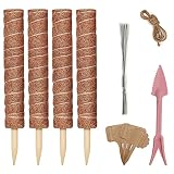 Tutores para Plantas,Palo de Tótem de Coco,Palos para Plantas,Tótem de Fibra de Coco,Palo de Musgo,Trepadoras Fibra de Coco Soporte para Plantas Interior Tótem de Coco