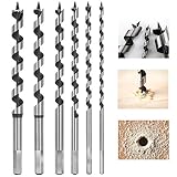 flintronic Broca Hexagonal, 6 PCS Helicoidales Juego de Brocas Taladro, para Taladrar Madera Corcho de Madera Dura, Diámetro de 6 mm / 8 mm / 10 mm / 12 mm / 14 mm / 16 mm