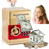 YUNYODA Hucha electrónica para niños con código, Electrónica Contraseña Hucha ATM Dinero Bancos para Niños, Gran Máquina de Ahorro Automático ATM para Monedas y Billetes