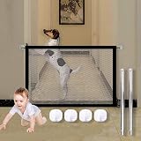 N/C Mascotas Dog Cat Fences,Puerta mágica para Mascotas,Puerta de Perro para escaleras,Barrera de Seguridad para escaleras, Barrera de Barrera para Mascotas, Perros, Gatos (110 * 80cm)