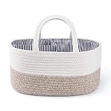 Bolsa de pañales para bebé, organizador de pañales, cesta de almacenamiento para recién nacidos, cesta de almacenamiento para bebé, 3 compartimentos, cesta de almacenamiento para habitación de bebé