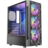 ANTEC Caja Gaming Nx260 ATX 2 X usb2.0 1 X us3.0 Sin Fuente, Negro, Argb