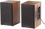 auvisio Cajas activas: Altavoz de estantería estéreo Activo en Carcasa de Madera con Bluetooth (Altavoz por televisión)