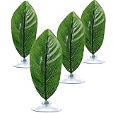 4 Piezas Camas de Betta Hamaca de Hoja para Pez Betta, Lugar de Descanso Ligero y Realista, Sin BPA, Práctico, Cómodo y Seguro (Sola Hoja)