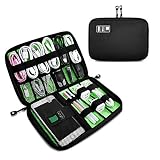 OrgaWise Bolsa Cables de Viaje Electrónico Organizador de Cable para Cargador, Cables, Objetos, Kindle, Adaptadores, Tarjetas de Memoria