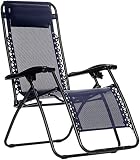 Amazon Basics Silla Gravedad Cero, Azul