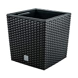 Prosperplast Maceta Rato 4 litros con cubilete para plantar en color antracita 17 x 17 x 17 cm