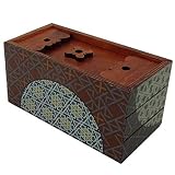 Secret Box Winter Rompecabezas de Madera. Caja Secreta Japonesa de Nivel 5. Juego de Ingenio. Caja de Seguridad para Tesoro de 16 x 7,9 x 7,9 cm