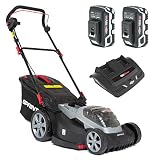 Sprint 2x18V (36V) Cortacésped Litio, 440P18V, 44cm, Incluyendo 2x5Ah Baterías y Doble Cargador, rosso