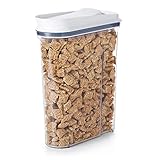 OXO Good Grips INOXO Dispensador de cereales, Recipiente para alimentos con tapa de acero inoxidable y capacidad de 4.2 litros