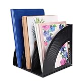 4 compartimentos para revistas soporte organizador de escritorio papel A4 carpeta CD revistas libro estantería de almacenamiento módulo de archivador papelera cesta de almacenamiento