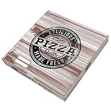 Cajas Pizza Cartón Kraft 26x26cm 100 UDS H26K Caja ECOLÓGICA DESECHABLE para pizza Bonito DISEÑO