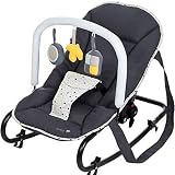 Safety 1st Koala Gandulita reclinable para bebé con funcion mecedora, Hamaca con arco de juego, ligera y compacta, color Warm Gray