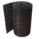 workingHOUSE Vallas para el Jardín - Tiras de privacidad de Polirratán para Mallas de Alambre - Rollo Aislante para el Balcones y Jardines 19 x 250 cm (Negro)