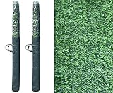 Seto Artificial Decorativo tupido ignífugo de 3 Metros de Largo x 1.5 Metro de Altura. Seto Artificial Decorativo Verde, de Alta ocultación.(2- Rollos seto 3.1.5)